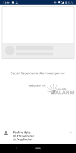 DE-Alarm-Registrierung abschliessen