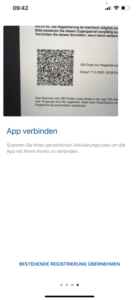 Sanne den QR-Code in der DE-Alarm-App ein.